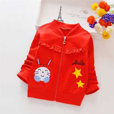

Children Hoodies Sweatshirts Boys Girl Kids Cartoon Print Zipper Cotton Tops Baby Boys Casual Spring Autumn Clothes