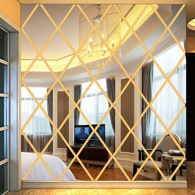 

Gobestart DIY 3D Stickers Mirror Sticker Home Livingroom Decoration