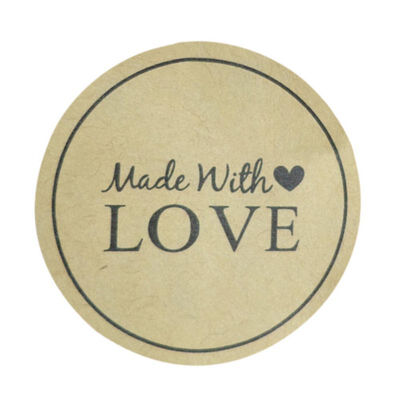 

10 Sheets one 12 pieces Round Love Sticker Seal Biscuit Bag Baking Packaging Sticker