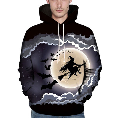 

Toponeto Men Women Mode 3D Print Long Sleeve Couples Hoodies Top Blouse Shirts