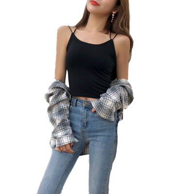 

Top Female Camisole Sexy Backless Bandage Cross Women Bustier Crop Top Cami Tank Tops Elasticity Sleeveless Vest Body for Women