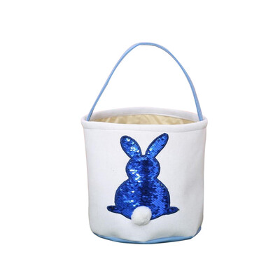 

Toponeto Easter Egg Basket Holiday Rabbit Bunny Printed Canvas Gift Carry Eggs Candy Bag
