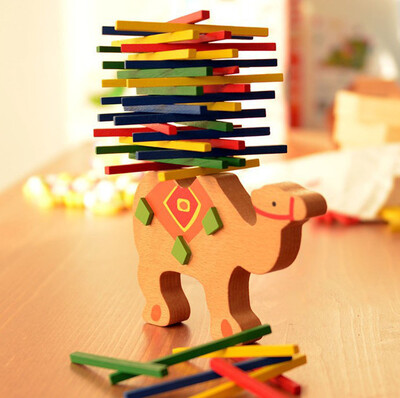 

YIWULAKids Educational Toys Camel Wooden Balance Game Montessori Blocks Toys Gift