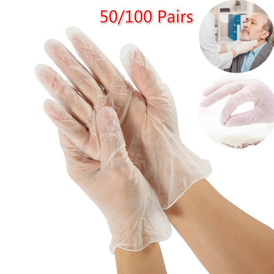 

50100 Pairs Thick Disposable Powder-free PVC Gloves for Food Service