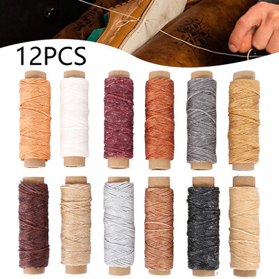 

12 Rolls 30m Multi-color 150D Waxed Thread Cord for Luggage Wallet Shoes Tents Carpets Saddles Canvas Coats Leather Repair