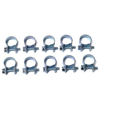 

10PCSSet 7-9mm Mini Clamp Fuel Injection Hose Air Hose Clamps Assortment Kit Diesel Petrol Pipe Clips