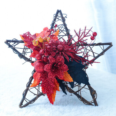 

Gobestart Hanging Ornament Wooden Thanksgiving Black Pumpkin Star Shape Wall Ornament