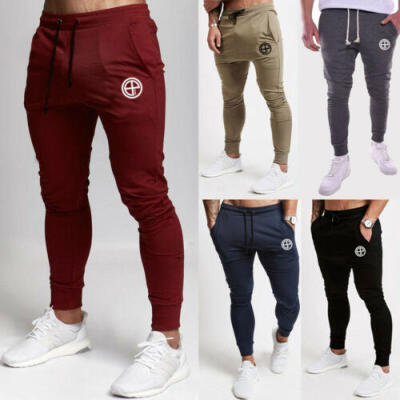 

Men Sport Pants Long Trousers Tracksuit Fitness Workout Joggers Gym Sweatpants