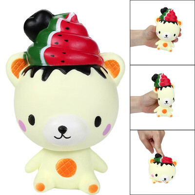 

YIWULASquishies Watermelon Poo Bear Scented Slow Rising Squeeze Stress Reliever Toy