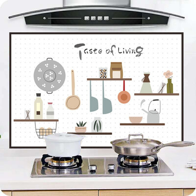 

Kitchen Self-adhesive Oil-proof Stickers High Temperature Resistant Tile Stickers Waterproof Oil-proof Stickers Decoration Wallp