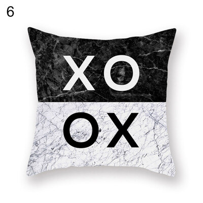 

Marble Grain Love Happy Pillow Case Cushion Cover Sofa Bed Car Cafe Office Decor