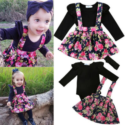 

Flower Girls Clothes New Style Long Sleeve Romper Tutu Skirt Kids Dress Outfits