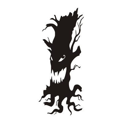 

59x25cm Waterproof Removable Vinyl Wall Stickers Halloween Horror Tree Monster Fantasy Pattern Wall Decor Kids Room Decoration