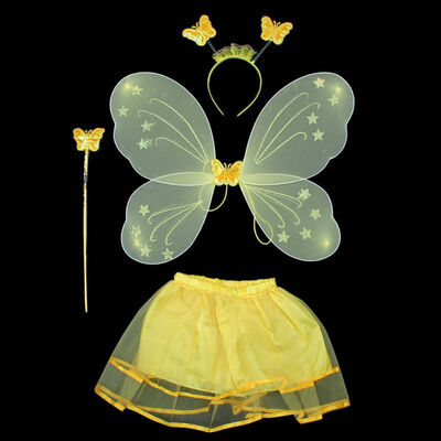 

4 Pcs Fairy Princess Girls Butterfly Wings Sets Party Decoration Wand Headband DIY Costume For Childrens Gifts