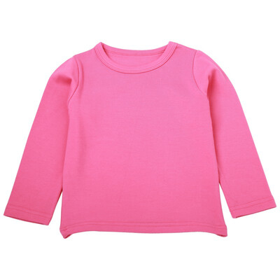 

Kids Baby Tops Autumn Winter Casual Boys Solid Cotton Thicken T-Shirt Baby Long Sleeve Tops for Girls Children Tops Tees Blouse