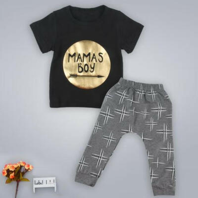 

USA Toddler Baby Casual Boys Kids Clothes T-shirt TopsLong Pants Outfit Set