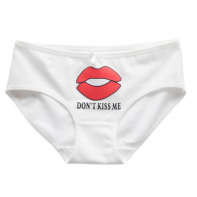 

Summer Womens Fashion Design Mid Rise Seamless Cotton Underwear Briefs Cartoon Print Cute Lingerie Ladies Underpants