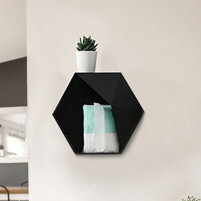 

Gobestart Living Room wall-mounted Geometric Punch-free Wall Decoration Bathroom Shelf