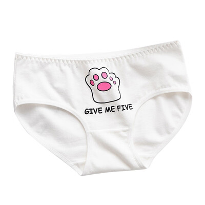 

Gril Briefs Cartoon Print Underwear Lingerie Ladies Underpants Cotton Womens Panties Female Panty
