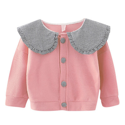 

New Autumn Toddler Baby Girl Outerwear Plaid Print Coats Kids Jackets Clothes Warm Tops