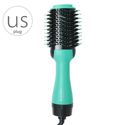 

US Plug 2 in 1 Hair Dryer Volumizer Rotating Brush Roller Rotate Hair Straightening Curling Hot Air Brush