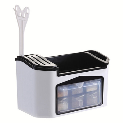 

Toponeto Seasoning Rack Spice Pot Box Storage Container Condiment Jar Kitchen Home Tool