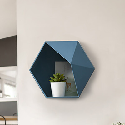

JPGIF Living Room wall-mounted Geometric Punch-free Wall Decoration Bathroom Shelf