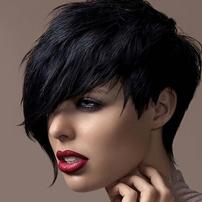

Tailored Wigs Short Straight Synthetic Hair Full Wigs for Women Natural Looking Heat