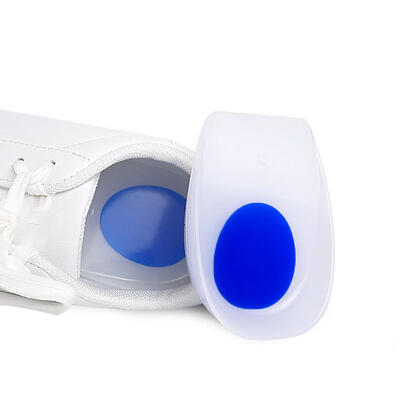 

1 Pair Soft Silicone Gel Insoles Heel Spurs Pain Foot Shock-Absorbing Cushion Half Heel Height Increase Inserts Orthotic Insole