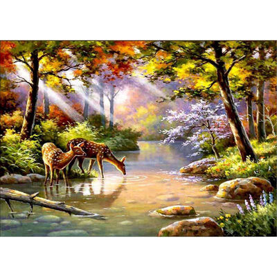

Home Fashion 5D DIY Diamond Painting Full Diamond Covered Painting Art Adults Paint By Number Kits Multicolor