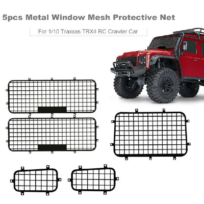 

5pcs Window Mesh Protective Net Metal for 110 Traxxas TRX4 RC Crawler Car