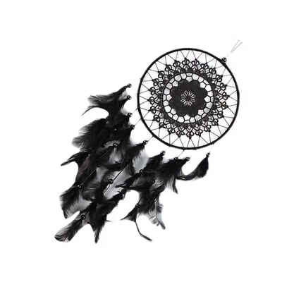 

Feather Black Color Lace Dreamcatcher Wind Chimes Apartment Dorm Living Room Decoration Dream Catcher