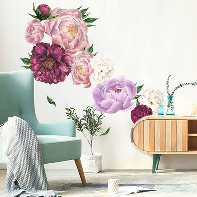 

JPGIF Peony Rose Flowers Wall Art Sticker Decals Kid Room Nursery Home Decor Gift