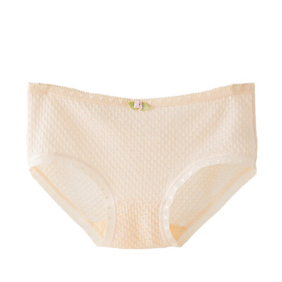 

2019 Summer Womens New Fashion Design Cotton Breathable Stretchy Seamless Solid Underwear Panties Briefs Knickers Underpants