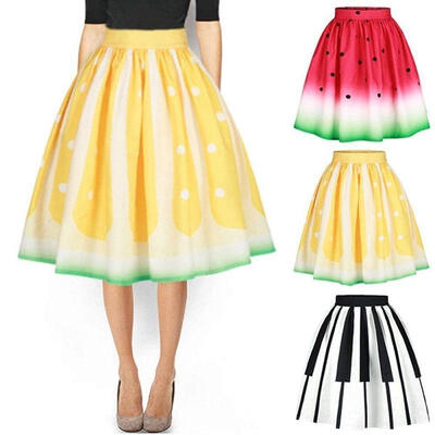 

Summer Cute Lady Women Casual Gradient Slim Long Skirt