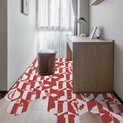 

Tailored 10 Pcs Hexagon Self-Adhesive Non-Slip Bathroom Kitchen Floor Wall Tile Sticker