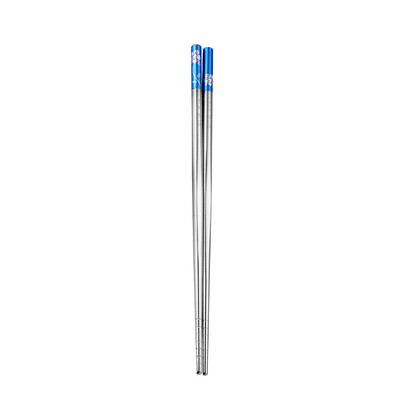 

Gobestart 1 Pair Length White Flower Pattern Stainless Steel Chopsticks Pair New BK