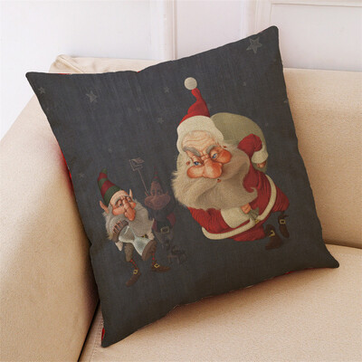 

Gobestart New Christmas Cotton Linen Pillow Case Sofa Cushion Cover Home Decor