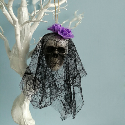 

Halloween Scary Creepy Hanging Skull Skeleton Ghost for Bar Garden Yard Home Decor Haunted House Props Party Supplies Hanging