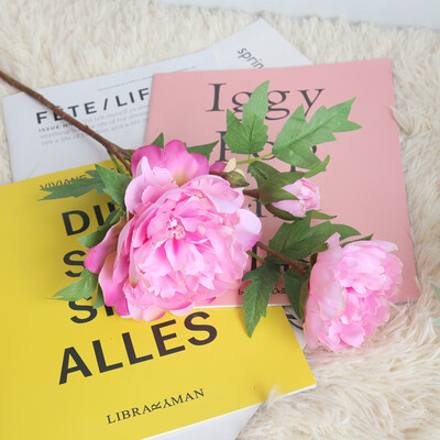 

Gobestart Artificial Silk Fake Flowers Peony Floral Wedding Bouquet Bridal Hydrangea Decor