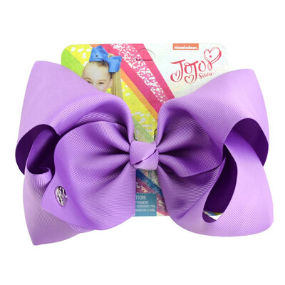 

Solid color large bow fabric ribbed polyester bow hairpin girl hair accessories