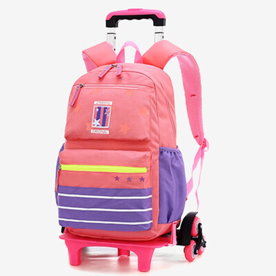 

6 wheels Trolley schoolbag brand fashion backpack 3 wheel teenagers book bags primary school bag girls boys gift travel Luggage