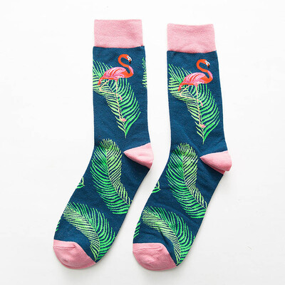 

Colorful Crew Socks Cartoon Funny Flamingo Pattern Casual Dress Design Gift