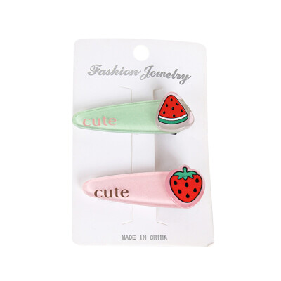 

Girls Hair Clips Cute Fruit Design Hair Pin Set Children Princess Hair Accessories