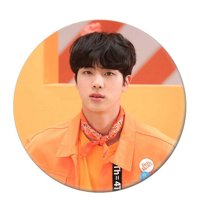 

Kpop BTS Cute Q Version Round Tin Plate Badge Cute Cartoon Brooch Bag Pendant Boys Girls Accessories Hot Gift for Fans