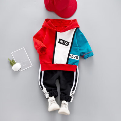 

Autumn Kids Clothes Baby Boys Casual Long Sleeve Mixed Color Letters Hoodie Sweatshirt TopsPants Trouser Costume Set
