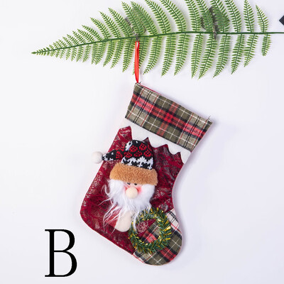

Gobestart Christmas Stockings Mini Socks Santa Candy Gift Bag Christmas Tree Decorations