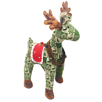 

〖Follure〗New Christmas Scotland Plaid Deer Elk Stuffed Toys Plush Toy Doll Christmas Gift