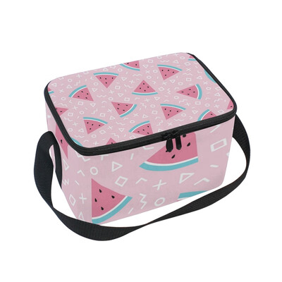 

ALAZA Pastel Watermelon Lunch Box Insulated Lunch Bag Large Cooler Tote Bagfor Kids Men Women