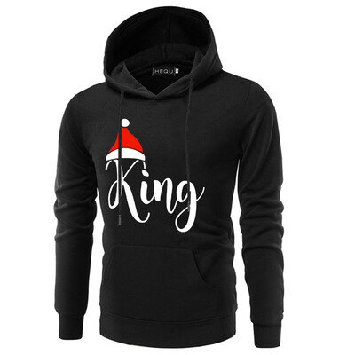 

New Family Christmas Hoodie Casual Matching Family King Queen Princess Hooded Sweatshirt Xmas Family Clothing